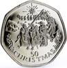 Gibraltar 50 pence Gibraltar 50 pence Holidays Saints Christmas Penguin Parade CuNi coin 1995 -