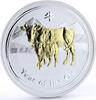 Australia 1 dollar Australia 1 dollar Lunar Calendar II Year of the Ox gilded silver coin 2009 -