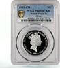 Virgin Islands (British) 50 cents British Virgin Islands 50 cents Dolphin Fish PR69 PCGS silver coin 1985 -