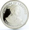 Lesotho 50 maloti Lesotho 50 maloti 110 Years King Moshoeshoe Crocodiles Fauna silver coin 1980 -