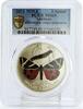 Abkhazia 3 apsars Abkhazia 3 apsars Local Fauna Callimorpha Butterfly MS69 PCGS Ni coin 2021 -