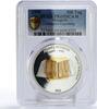 Mongolia 500 togrog Mongolia 500 togrog Johannes Gutenberg Book Printing PR69 PCGS silver coin 1999 -
