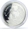 Mongolia 500 togrog Mongolia 500 togrog St Moritz Olympic Games Skier Sports proof silver coin 2006 -