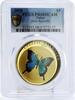 Palau 5 dollars Palau 5 dollars Pacific Wildlife Blue Butterfly Fauna PR68 PCGS Ag coin 2008 -