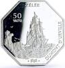 Vanuatu 50 vatu Vanuatu 50 vatu Seafaring Zelee Ship Clipper proof silver coin 1999 -
