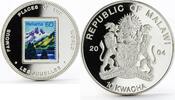 Malawi 10 kwacha Malawi 10 kwacha Famous Places Les Jumelles Stamp colored proof silver coin 2004 -