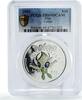 Niue 10 dollars Niue 10 dollars Cartoons Anime Pokemon Celebi PR69 PCGS colored silver coin 2002 -