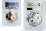 Niue 2 dollars Niue 2 dollars Faith Religion Guardian Angel PR70 PCGS colored silver coin 2021 -