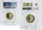 Bahrain 100 fils Bahrain 100 fils First Grand Prix KM-29 MS67 PCGS bimetal coin 2004 -