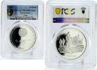Kyrgyzstan 10 som Kyrgyzstan 10 som Chinqiz Aitmatov Mother Field Train PR70 PCGS silver coin 2009 -