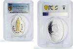 Cook Islands 5 dollars Cook Islands 5 dollars Lourdes Statue Sculpture Art PR69 PCGS silver coin 2008 -