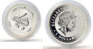Australia 1 dollar Australia 1 dollar Lunar Calendar series I Year of the Snake silver coin 2001 -