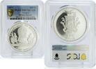 Guinea 500 sylis Guinea 500 sylis Singer Miriam Makeba Music Dancers PR67 PCGS silver coin 1977 -