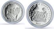 Sierra Leone 10 dollars Sierra Leone 10 dollars President Ronald Reagan Politics proof silver coin 2004 -