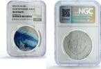 Palau 5 dollars Palau 5 dollars Paradise Scent Sea Breeze Surfboarder MS69 NGC silver coin 2010 -