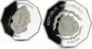 Liberia 10 dollars Liberia 10 dollars Female or Male Illusion silver coin 2001 -