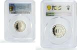 Mauritius 10 cents Mauritius 10 cents Republic Coinage Queen Elizabeth PR66 PCGS CuNi coin 1971 -
