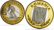 Romania 100 Lei Romania Nagano Olympic Games Skier Piefort TRIAL PATTERN NiBrass coin 1998 -