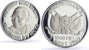 Niger 1000 francs Niger 1000 francs Independence Hamani History Politics proof silver coin 1960 -