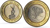 Guinea-Bissau 6000 francs Guinea Bissau 6000 francs Gazelle Elephant Four Africa Fantasy bimetal coin 2004 -