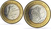 Niger 6000 francs Niger 6000 francs Stop Malaria Elephant Four Africa Fantasy bimetal coin 2005 -