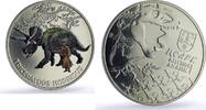 Abkhazia 3 apsars Abkhazia 3 apsars Triceratops Horridus Dinosaurs Fauna nickel coin 2021 -
