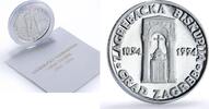 Croatia 100 kuna Croatia 100 kuna St. Blaise Church Monastery Zagreb Religion silver coin 1994 -
