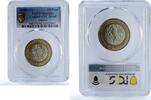 Mexico 10 pesos Mexico 10 pesos Republic Coinage Aztec Sun Stone UNC PCGS bimetal coin 1999 -