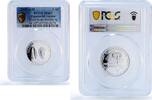Equatorial Guinea 1500 francs Equatorial Guinea 1500 francs Cowry Shells IDAC 1 Africa Elephant MS67 PCGS silver coin 2005 -