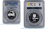 Lithuania 50 litu Lithuania 50 litu Mickiewicz Mitskevich Literature PR70 PCGS silver coin 1998 -