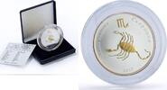 Mongolia 250 togrog Mongolia 250 togrog Scorpio Zodiac Signs Gilt silver coin 2007 -