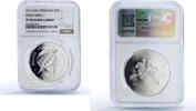 Lithuania 50 litu Lithuania 50 litu Pond Turtle Nature Wildlife Fauna PF 70 NGC silver coin 2012 -