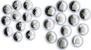 China 100 patacas China Macau 100 patacas x 12 Set Lunar Calendar Animals silver coins 1992 - 2003 -