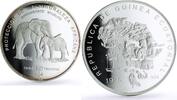 Equatorial Guinea 7000 francs Elephant Wildlife 5 oz proof silver coin 1995