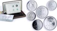 100 fils Kuwait 100 50 20 10 5 1 fils Set Republic Commemorative proof silver coins 2008