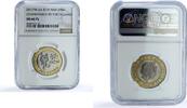 Isle of Man 2 pounds Isle of Man 2 pounds Youth Games KM-1476 Tosha Cat MS 66 NGC bimetal coin 2011 -