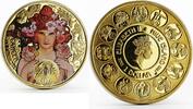 Niue 1 dollar Niue 1 dollar Alphonse Mucha Zodiac Series Cancer gilded silver coin 2011 -