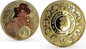 Niue 1 dollar Niue 1 dollar Alphonse Mucha Zodiac Series Pisces gilded silver coin 2011 -
