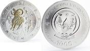 Rwanda 1000 francs Rwanda 1000 francs Zodiac Signs series Aries gilded silver coin 2009 -