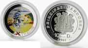 Andorra 10 diners Andorra 10 diners Extreme Sports Mountain Biking colored proof silver coin 2007