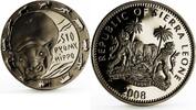 Sierra Leone 10 dollars Sierra Leone 10 dollars Nocturnal Animals series Pygmy Hippo silver coin 2008 -