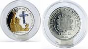 Andorra 10 diners Andorra 10 diners Benedict XVI election crystal proof silver coin 2005