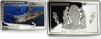 Tanzania 500 shillings Tanzania 500 shillings Navy Flagships series Admiral Kuznetsov silver coin 2014 -