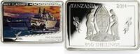 Tanzania 500 shillings Tanzania 500 shillings Navy Flagships series HMS Bulwark proof silver coin 2014 -