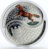 Fiji 1 dollar Fiji set 2 coins Year of the Horse Ying Yang colored proof silver 2014 -