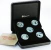 Tuvalu 1 dollar Tuvalu set of 5 coins Heroes and Villains colored silver coins 2011 -