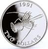 Bermuda 2 dollars Bermuda 2 dollars Endangered Wildlife Spiny Lobster silver coin 1991 -