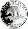 Denmark Denmark Greenland 5 piaster Endangered Wildlife Polar Bear silver coin 1987 5 piaster 1987 PP