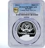 Burundi 5000 francs Burundi 5000 francs 50 Anniversary of Central Bank PR70 PCGS silver coin 2014 -