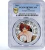 Niue 1 dollar Niue 1 $ Alphonse Mucha Zodiac Signs series Scorpio PR70 PCGS silver coin 2011 -